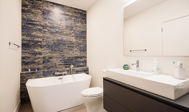 basement bathroom tile