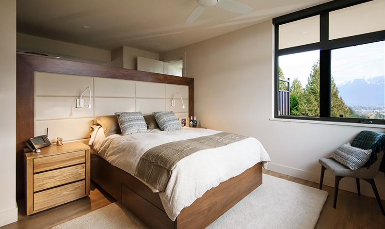 bedroom with hardwood floors